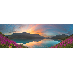 Le lac du Mont Cenis au petit matin